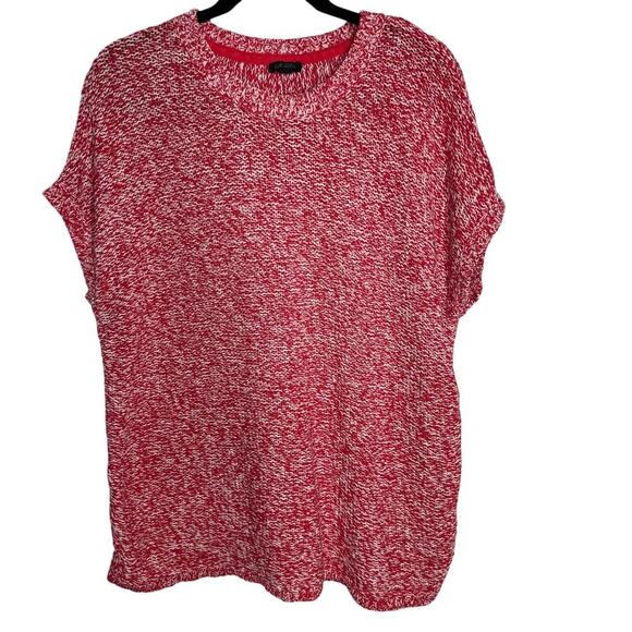 J Jill Women's Wearever Collection Red White Sweater Size Large - Picture 1 of 6